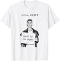 Justin Bieber Official What Do You Mean Single Cover B&W T-Shirt