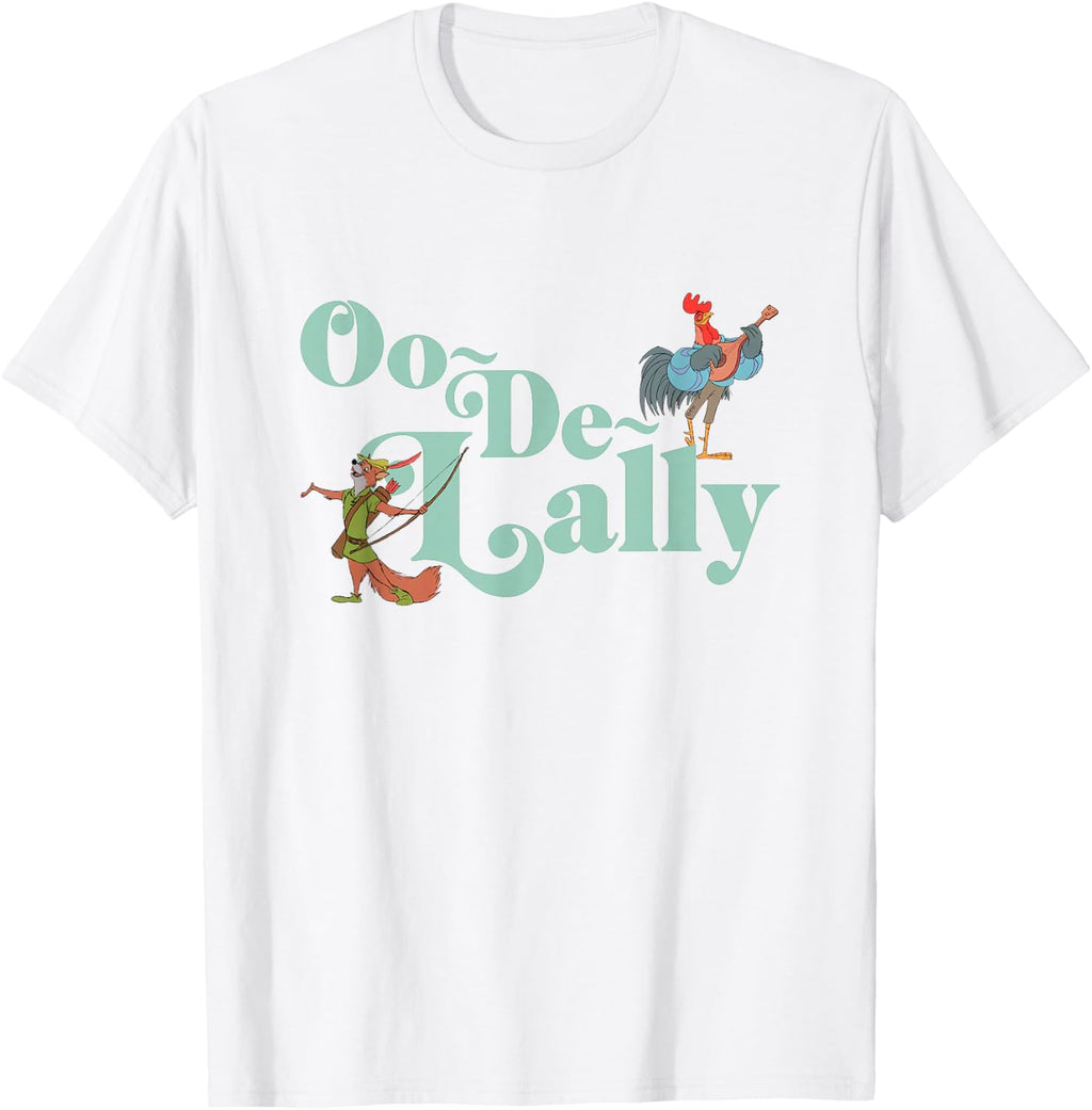Disney Robin Hood Oo-De-Lally Iconic Quote Chest Text Logo T-Shirt
