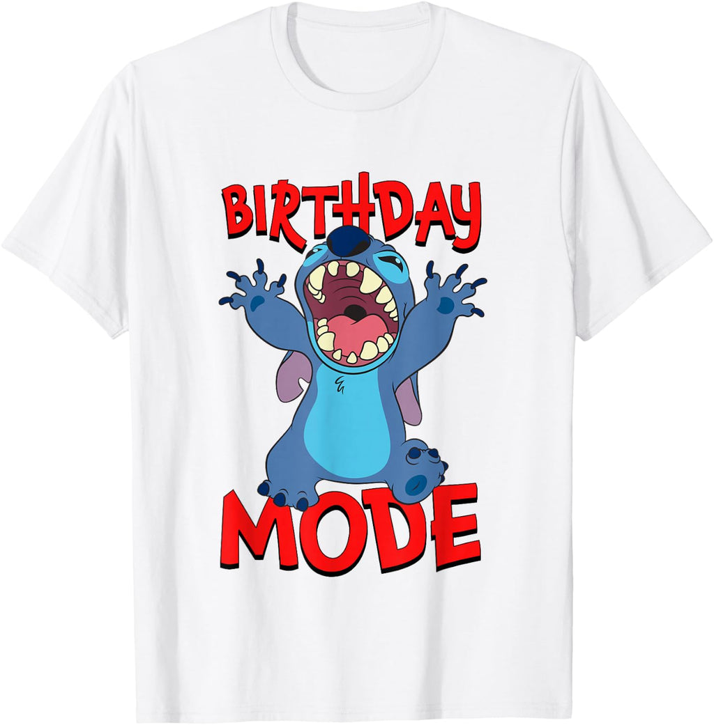 Disney Lilo & Stitch Birthday Mode Activated Stitch Logo T-Shirt