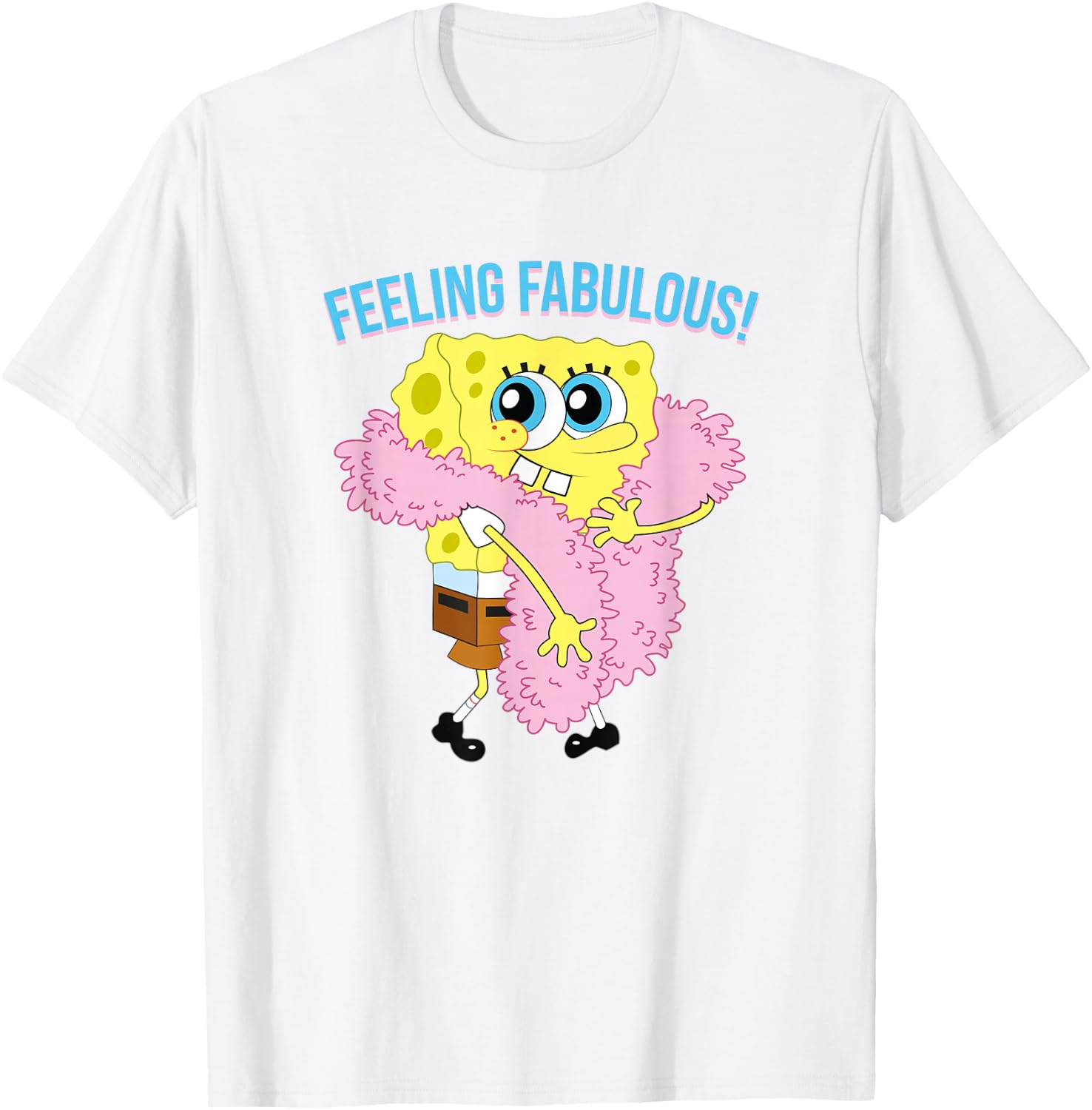 SpongeBob in Feather Boa - Feeling Fabulous! T-Shirt
