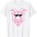 Pink Goat Head With Sunglasses Vintage Miami Tee T-Shirt