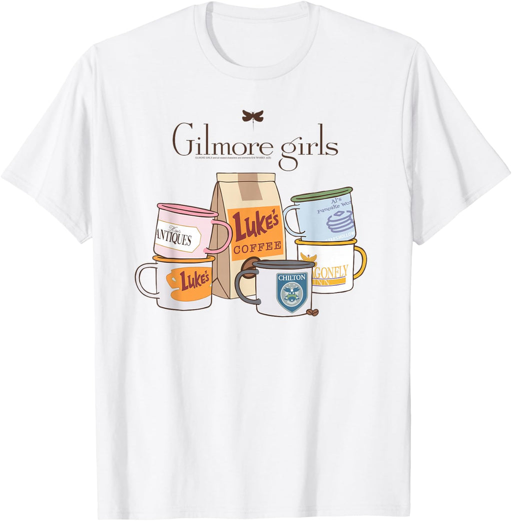 Gilmore Girls Coffee and Mugs with Logo TV Show T-Shirt