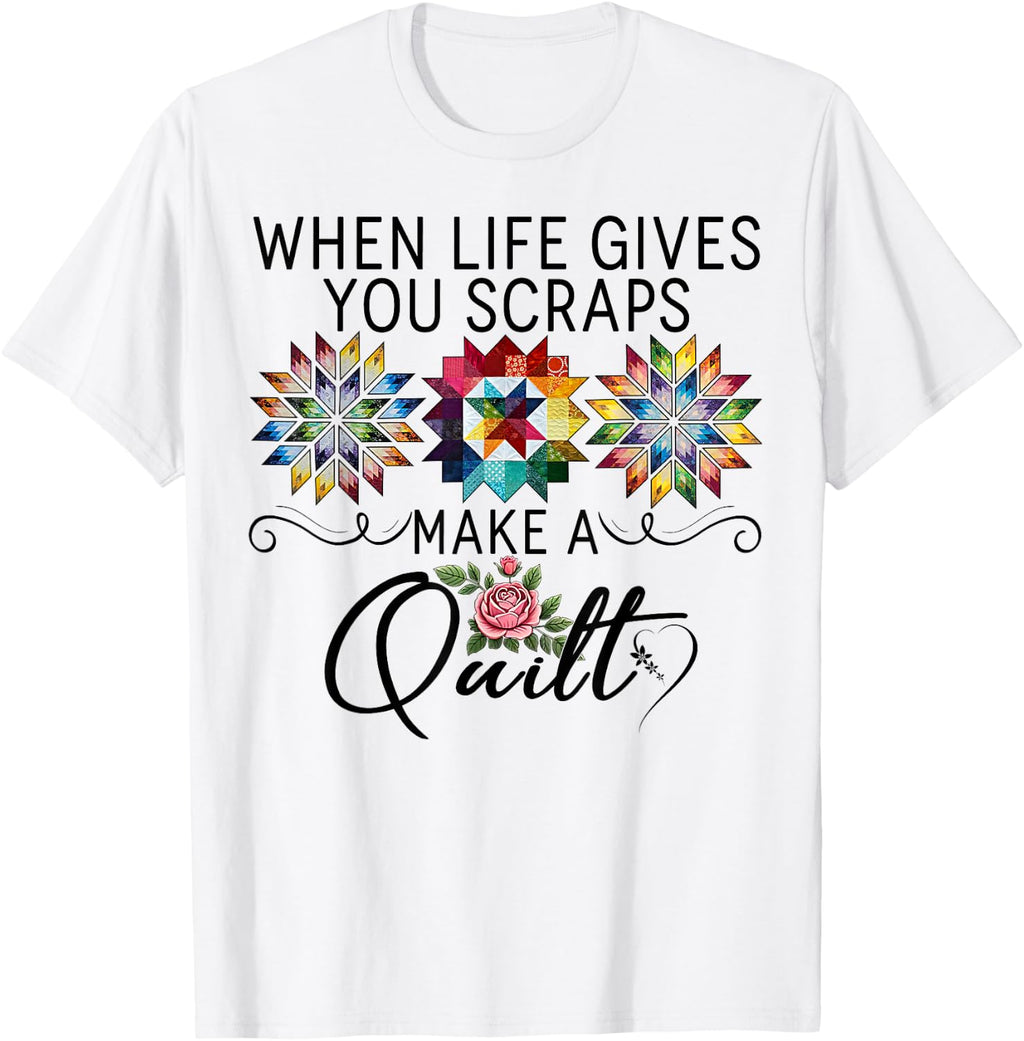 Funny Sewing Sewer Make A Quilt Quilting Patterns Quilter T-Shirt