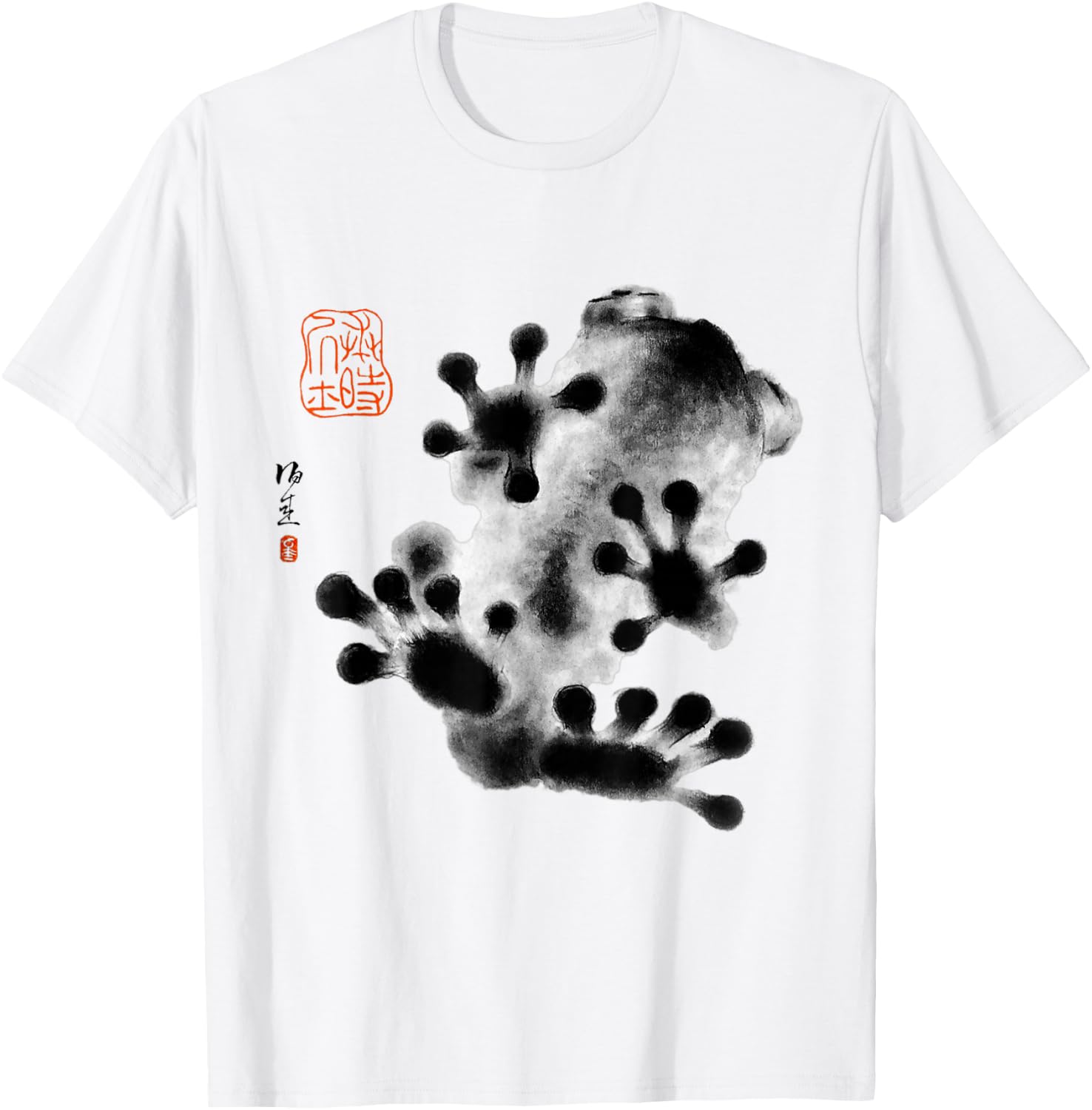 Grumpy Frog Japanese Art Graphic Tees and T Shirts Aesthetic Streetwear for Men and Women