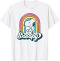 Peanuts - Snoopy Woodstock Retro Rainbow Cloud T-Shirt