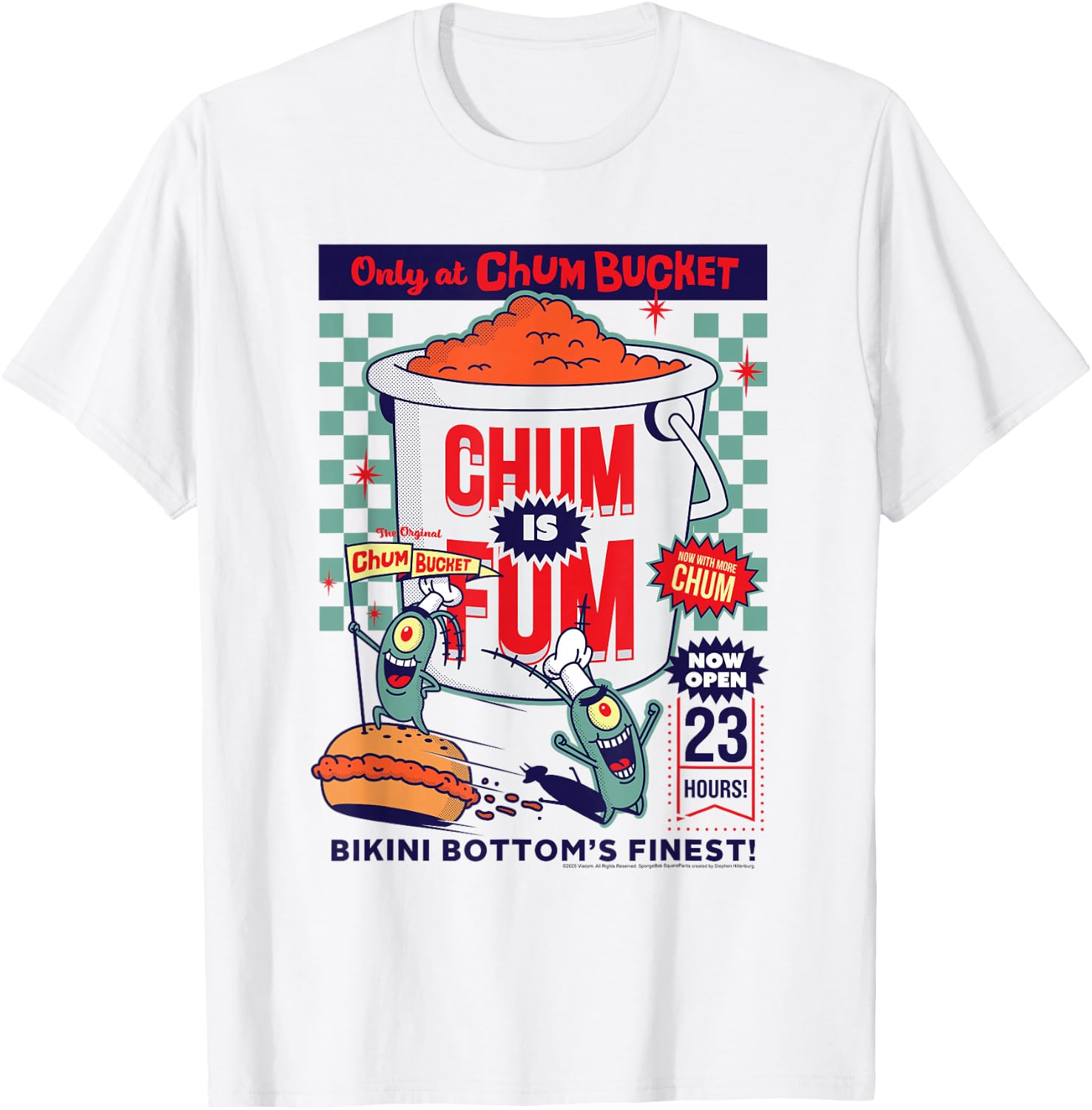 Spongebob Squarepants Plankton Chum Bucket Chum is Fum T-Shirt