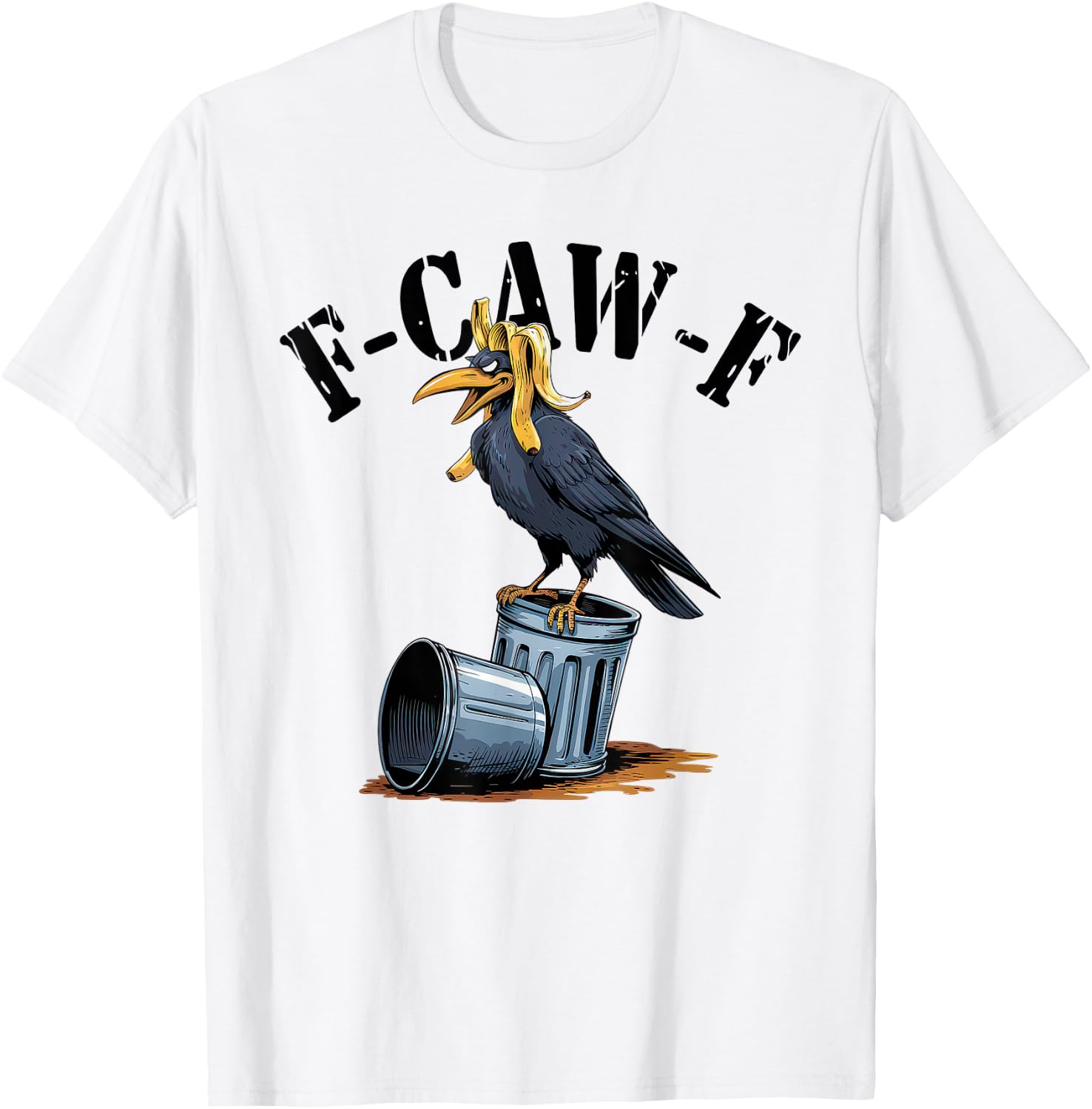 Black Crow Tshirt F Caw F Funny Black Bird Moon Gothic Humor T-Shirt