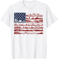 National Parks American Flag Patriotic July 4th Mountain T-Shirt