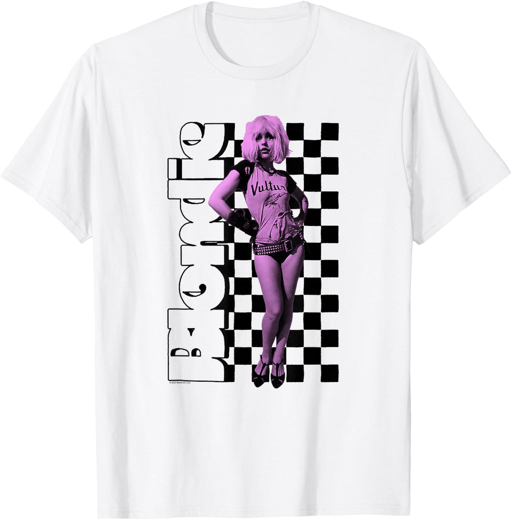 Blondie Checkerboard Portrait Vintage Band T-Shirt