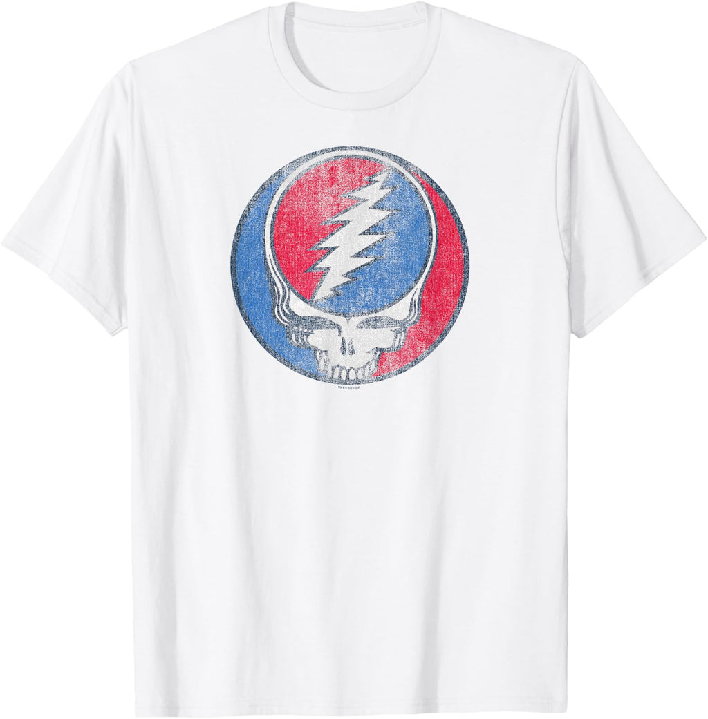 Grateful Dead Distressed Steal Your Face Logo Vintage Band T-Shirt
