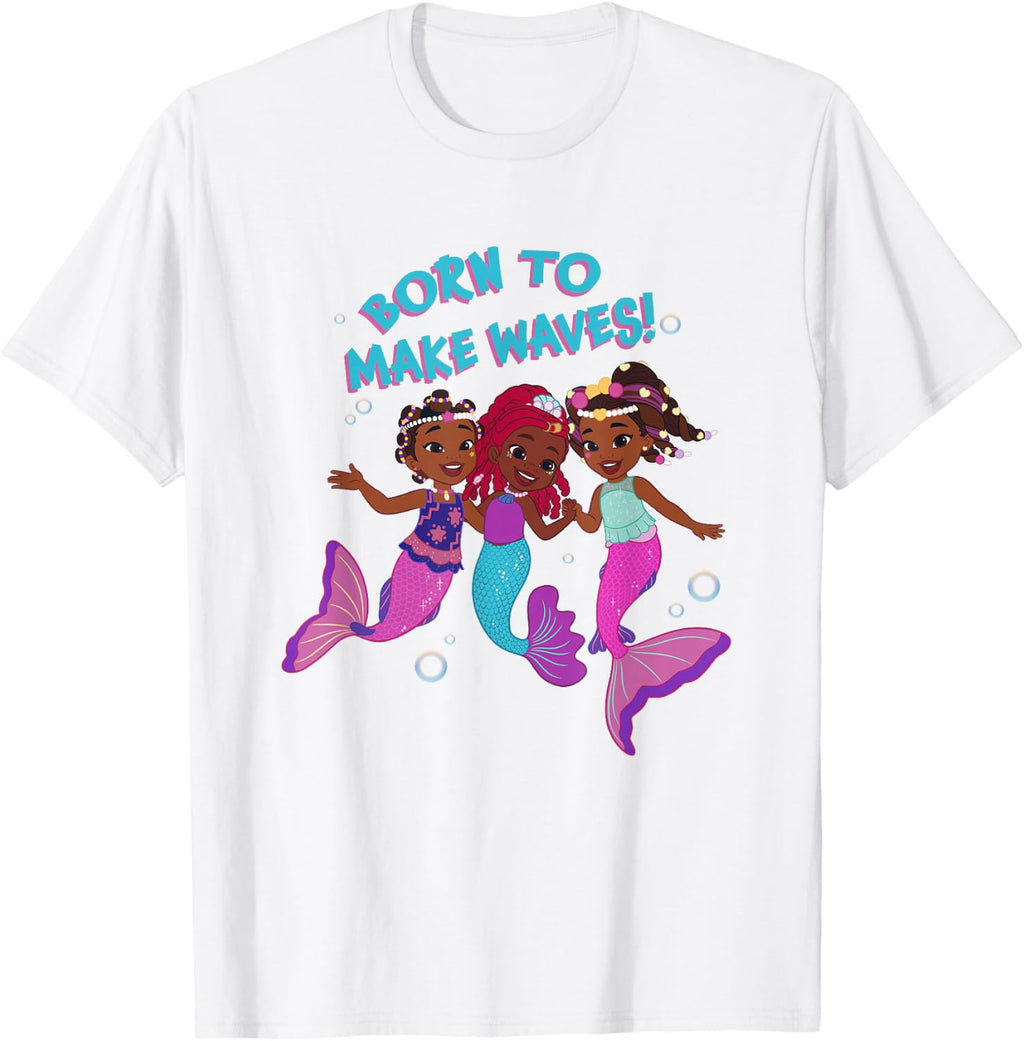 Disney Junior's Ariel Born To Make Waves! Best Friends Logo T-Shirt