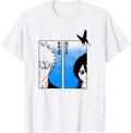 Bleach Ichigo & Rukia Half Faces with Jigokucho Anime T-Shirt