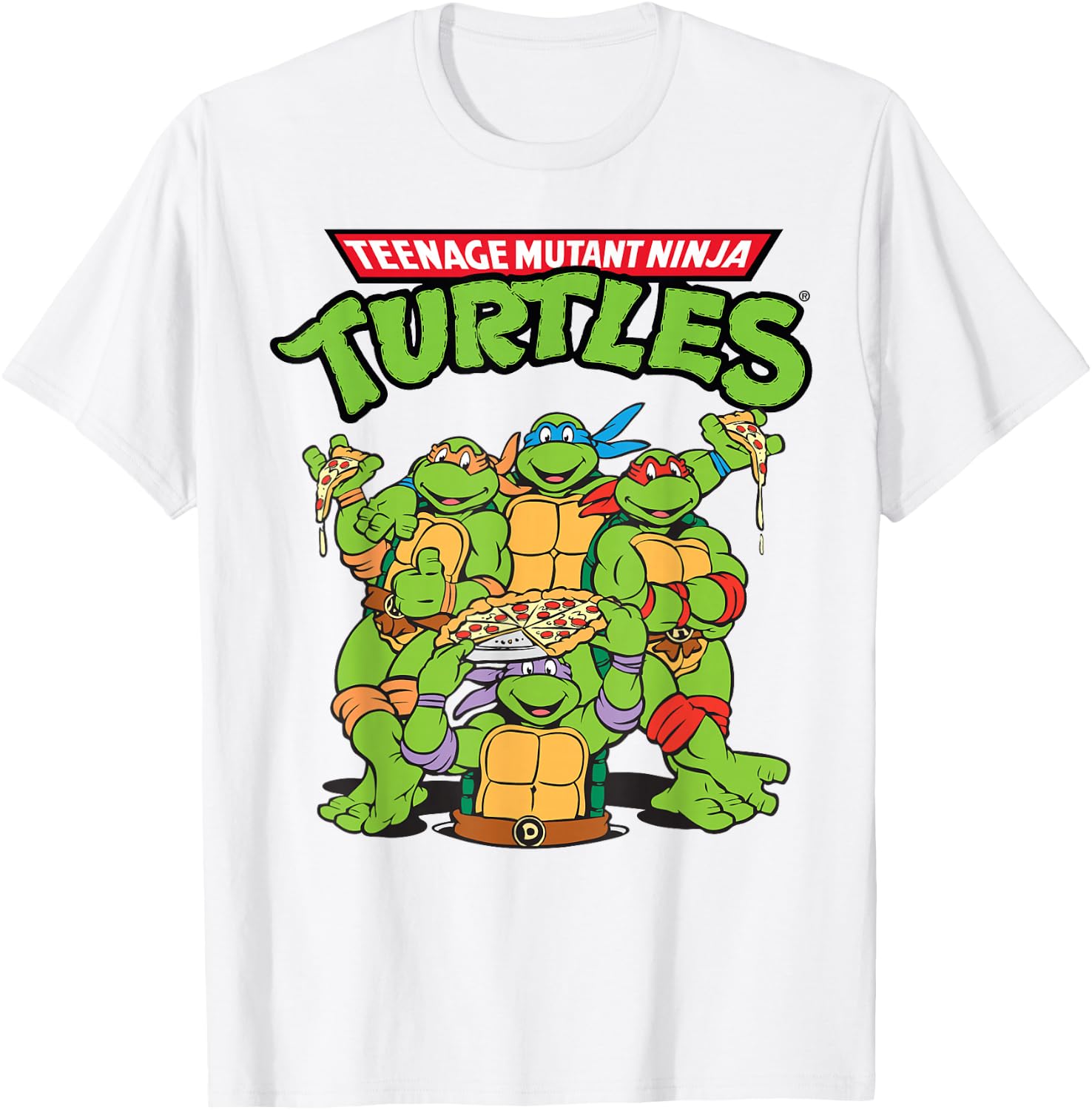 Teenage Mutant Ninja Turtles Pizza Crew T-Shirt Tees for Men and Women