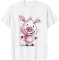 Cute Scribble Pig Childlike Sketch Style Graphic T-Shirt