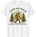Leave No Trace America National Parks Shirt Funny Big Foot T-Shirt