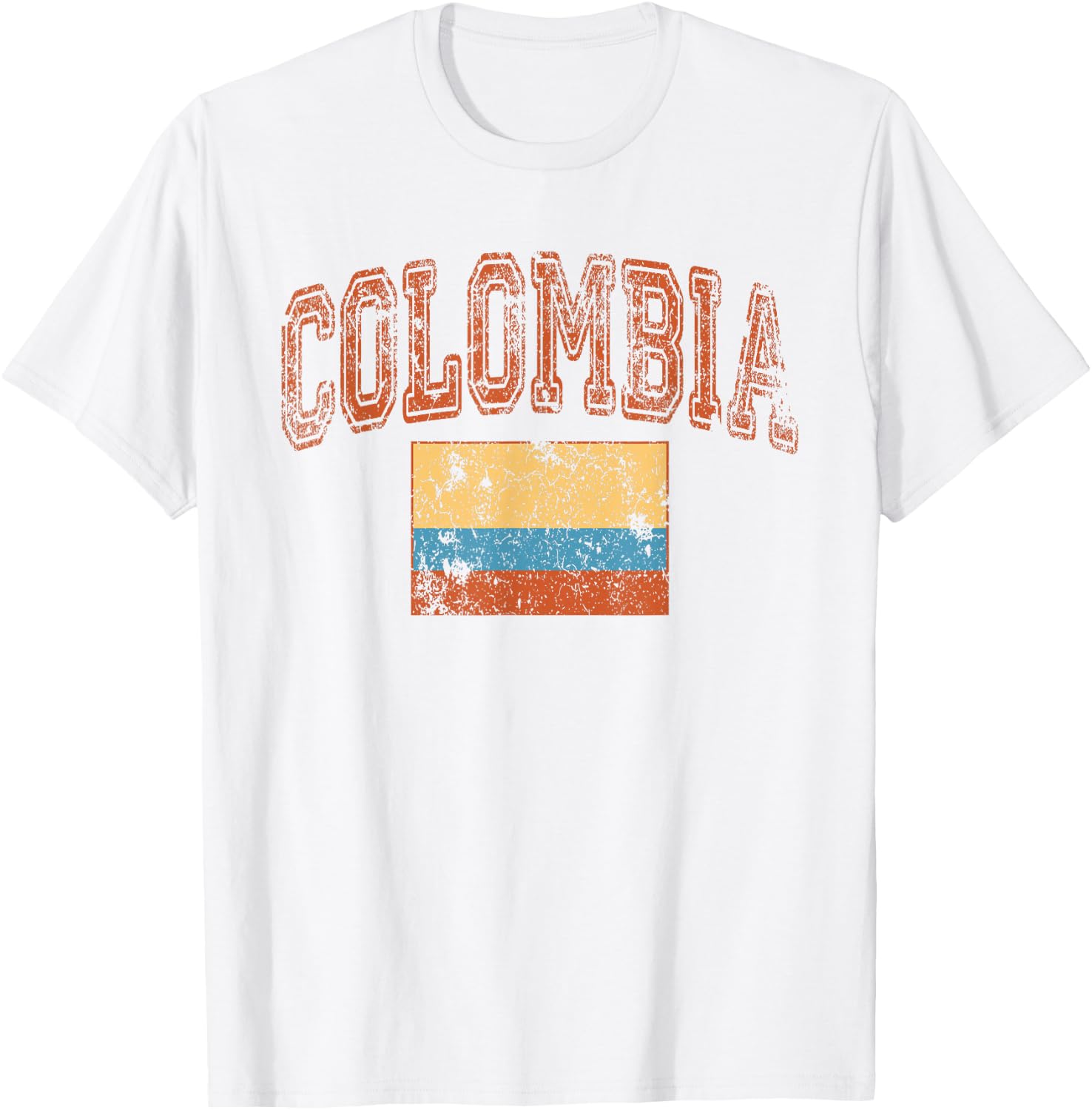 Vintage Retro Faded Colombia Flag Colombian Pride T-Shirt