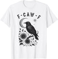 F-Caw-F Black Crow Bird Retro Vintage Gothic Moon F-Caw-F T-Shirt