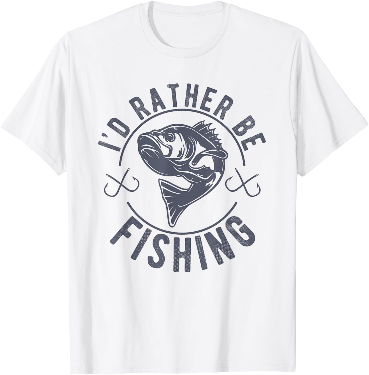 I’d Rather Be Fishing, Funny Fishing Saying Graphic Novelty T-Shirt