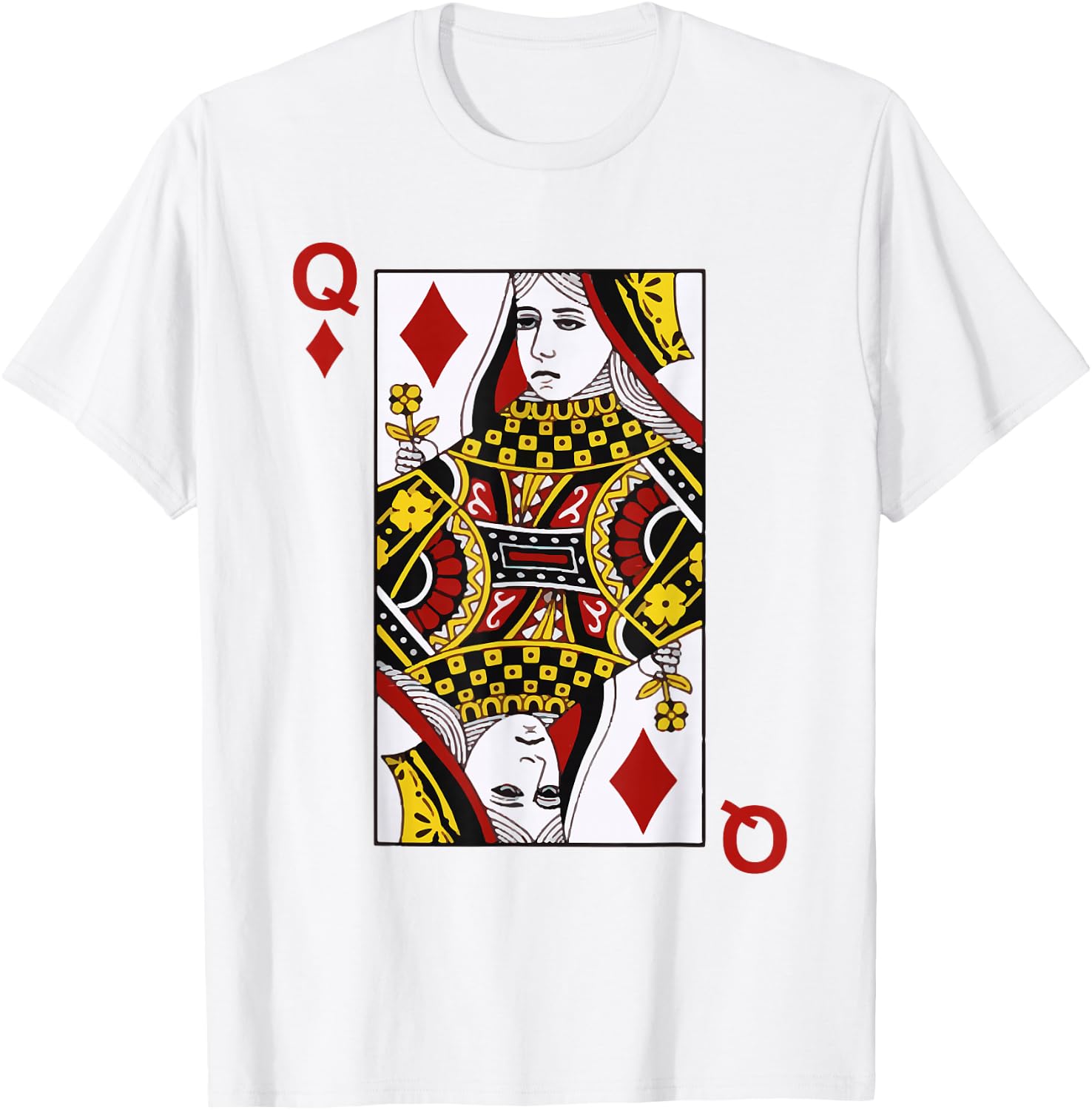 Queen of Diamond Blackjack Cards Poker 21 Q T-Shirt