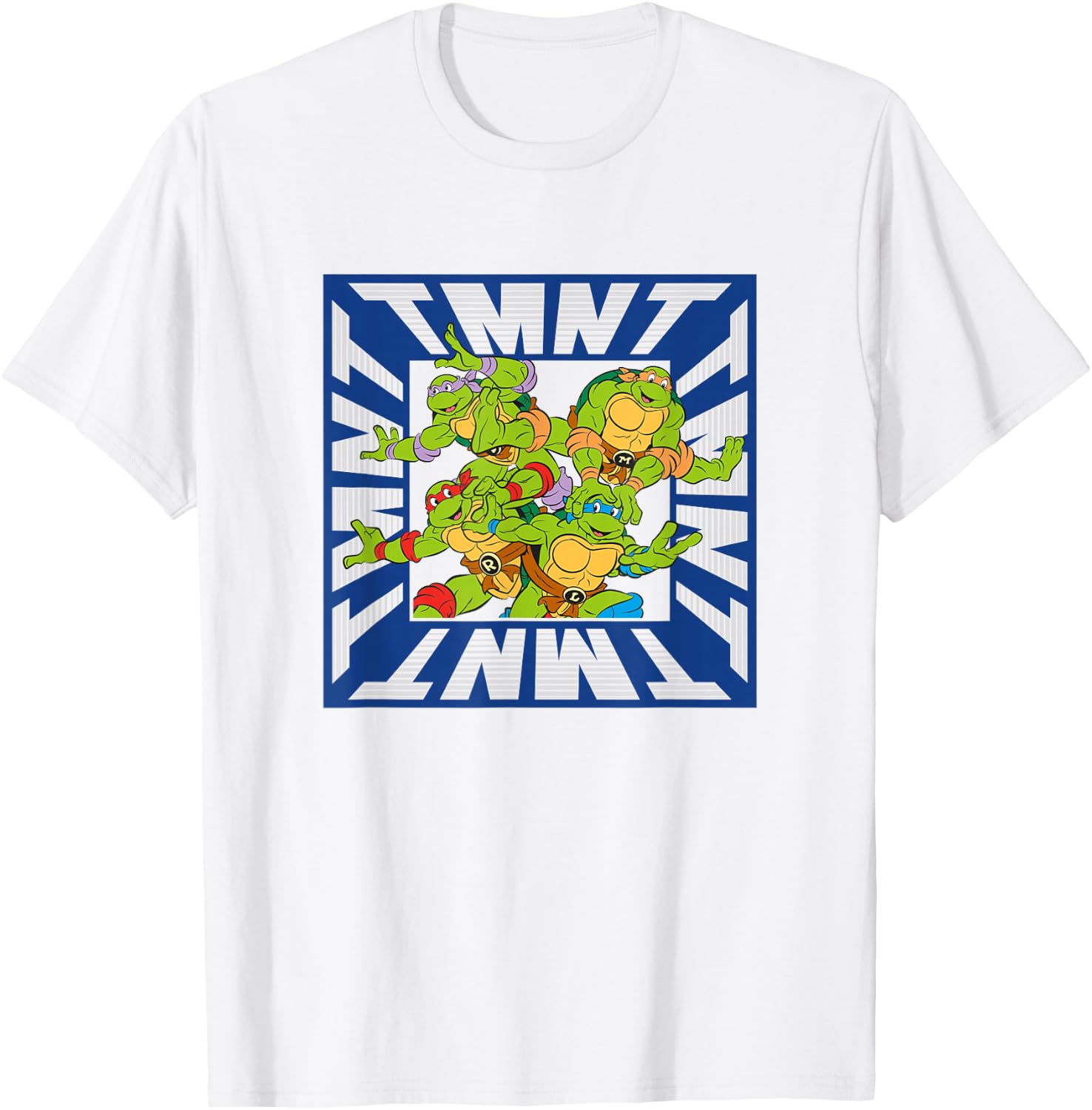Teenage Mutant Ninja Turtles Retro Vintage Box Group Shot T-Shirt