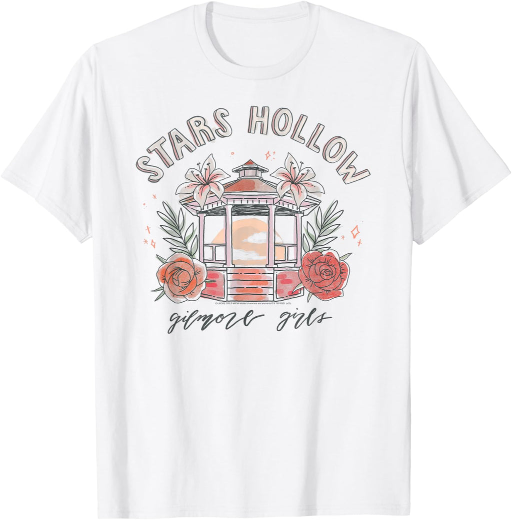 Gilmore Girls Stars Hollow Watercolor Gazebo TV Show T-Shirt