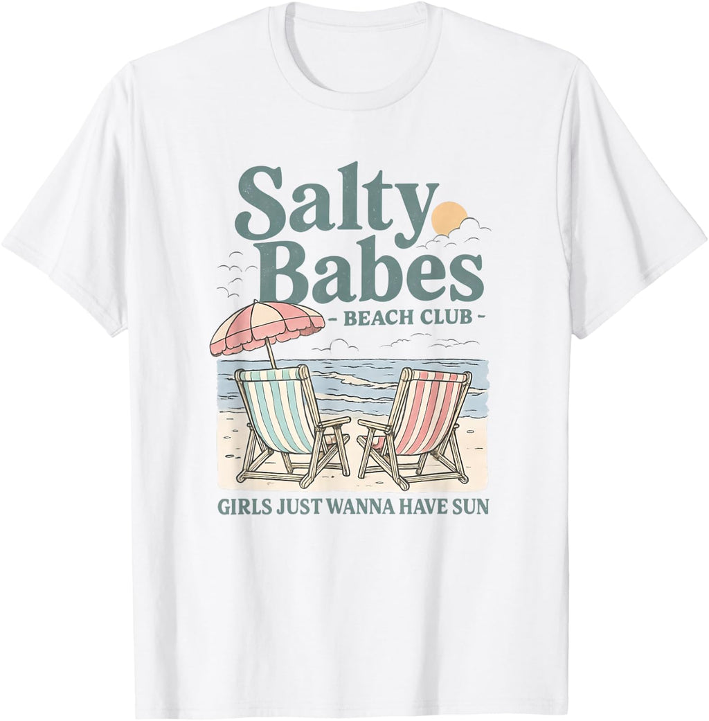 Salty Babes Beach Club Girls Vacation Cruise T-Shirt