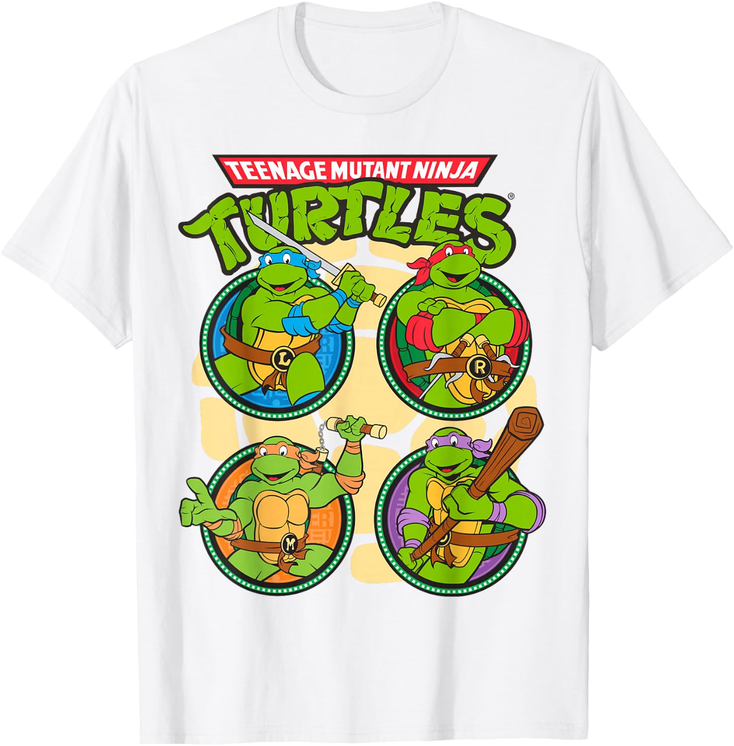 Teenage Mutant Ninja Turtles Circular Design T-Shirt T-Shirt