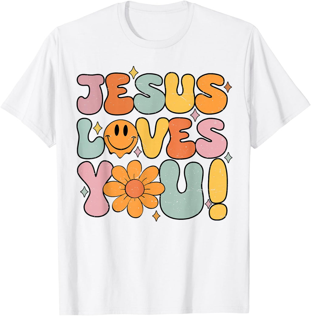Jesus Loves You Teen Girl Christian Cute Church Gift Faith T-Shirt