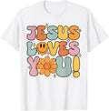 Jesus Loves You Teen Girl Christian Cute Church Gift Faith T-Shirt