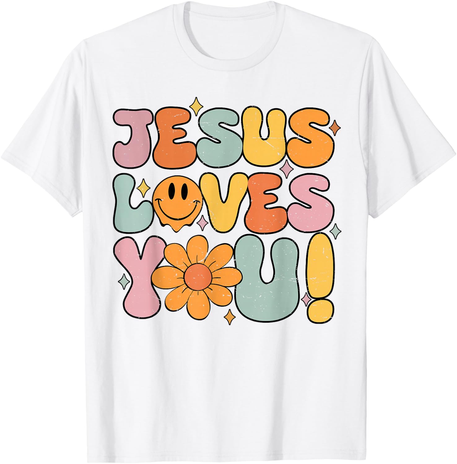 Jesus Loves You Teen Girl Christian Cute Church Gift Faith T-Shirt