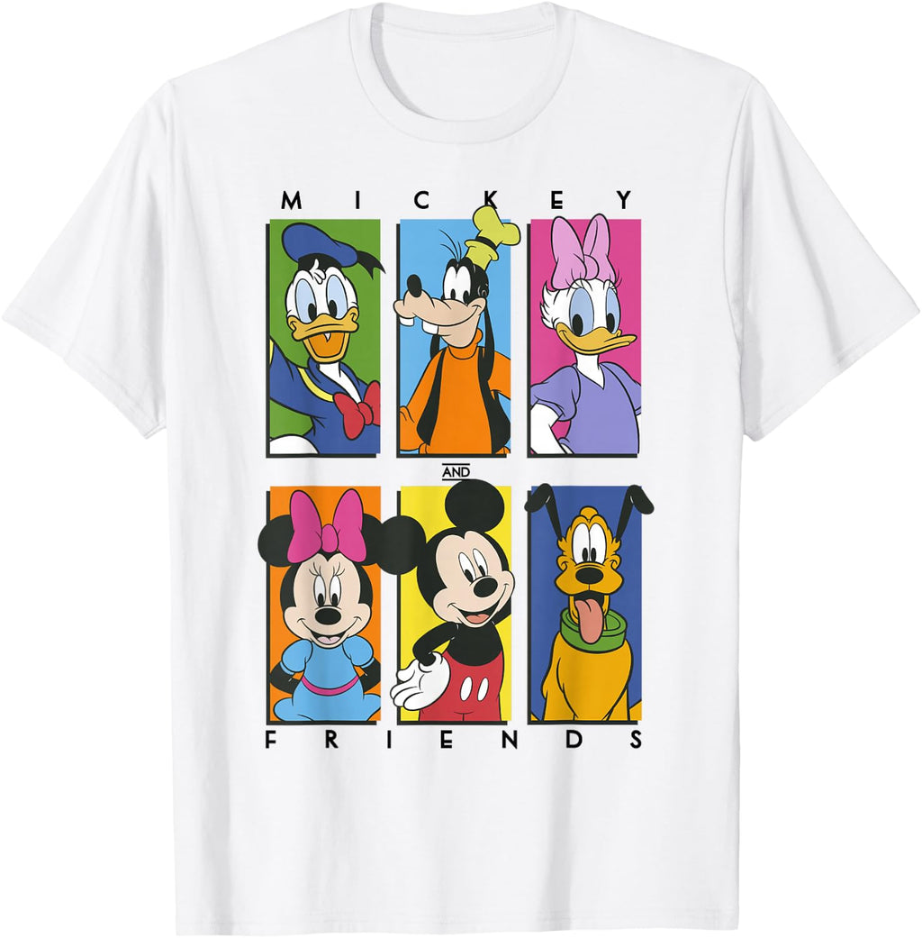 Disney Mickey and Friends Group Shot Panels T-Shirt