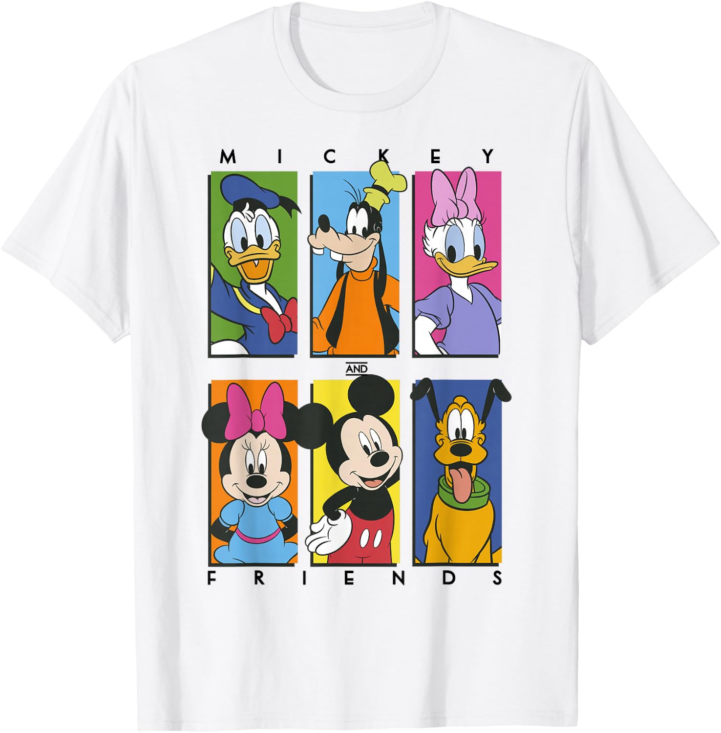 Disney Mickey and Friends Group Shot Panels T-Shirt