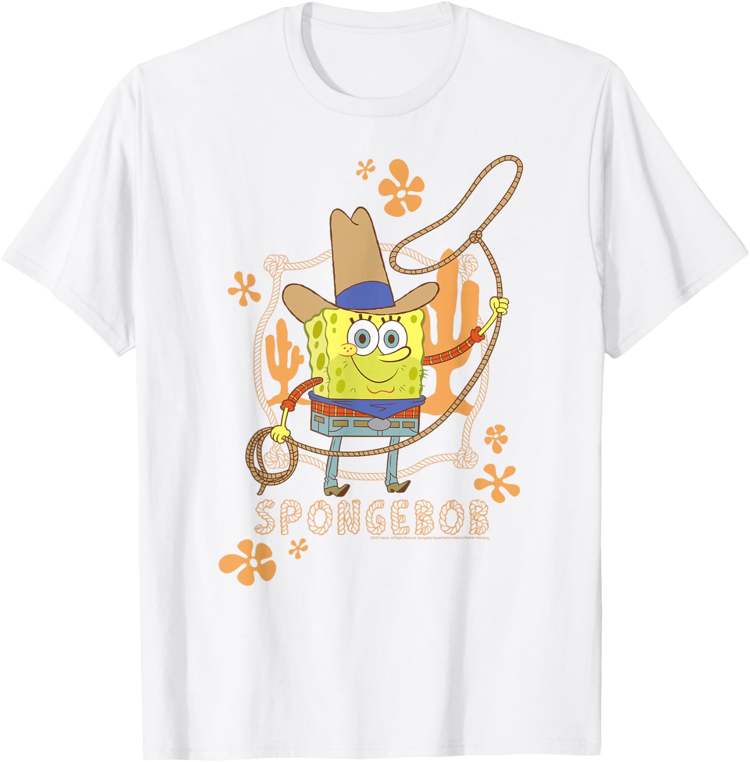 SpongeBob SquarePants Western Cowboy SpongeBob Cartoon T-Shirt