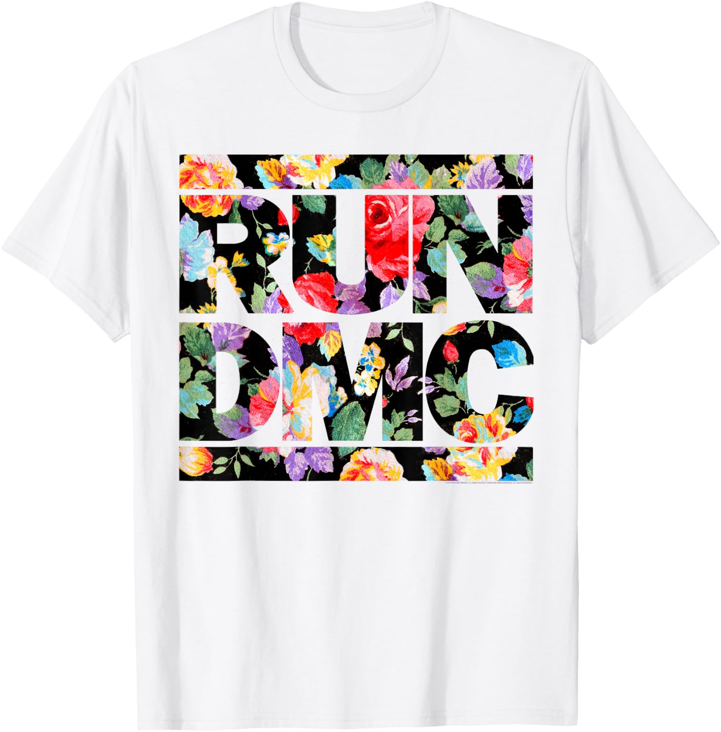 Run DMC Official Floral Logo T-Shirt Small