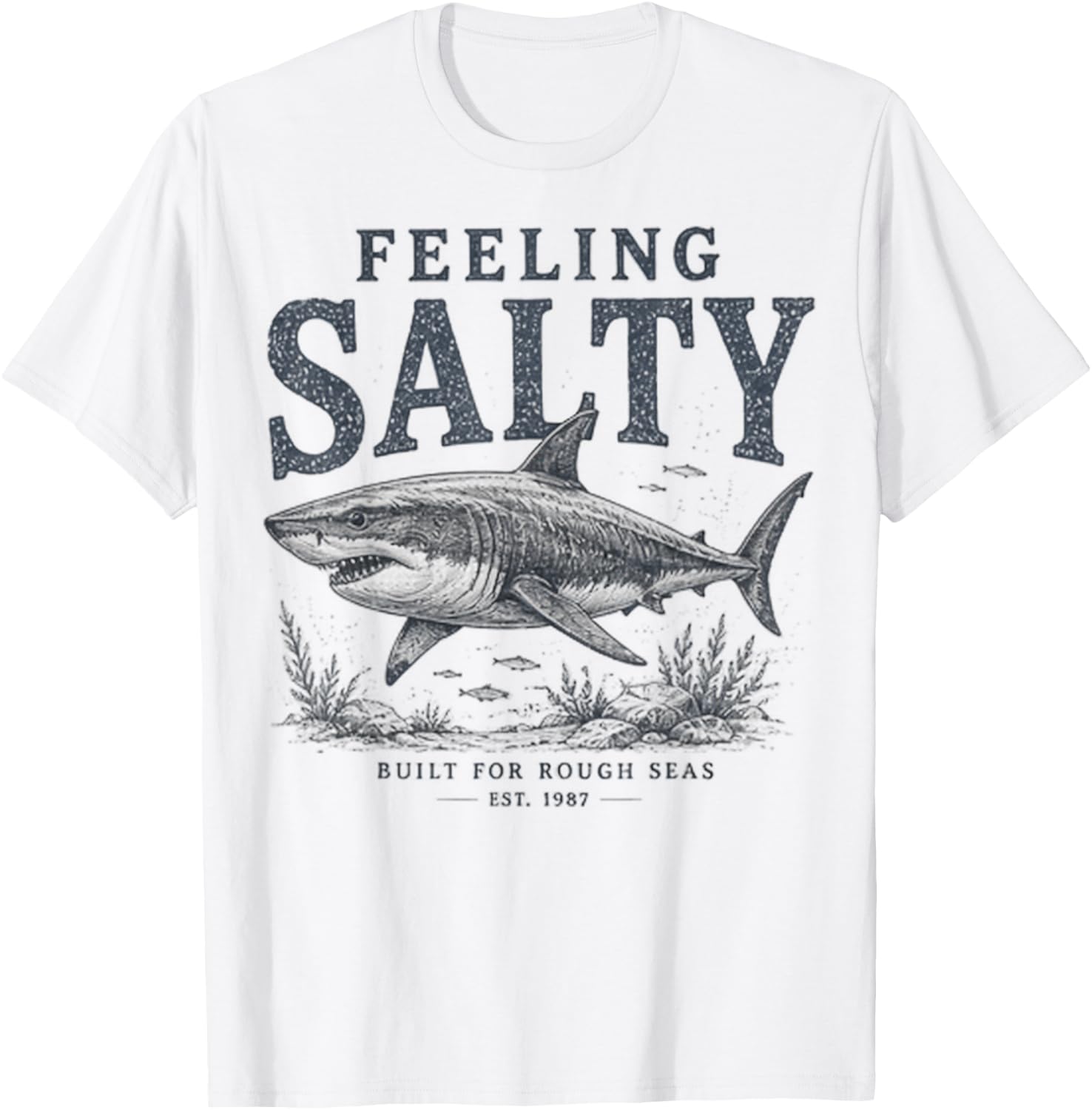 Feeling Salty Vintage Shark Ocean Life T-Shirt