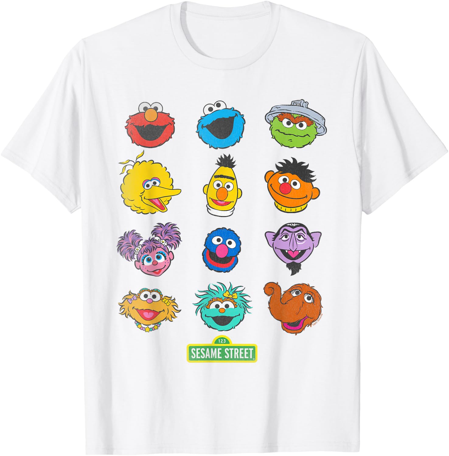 Sesame Street Character Heads T-Shirt