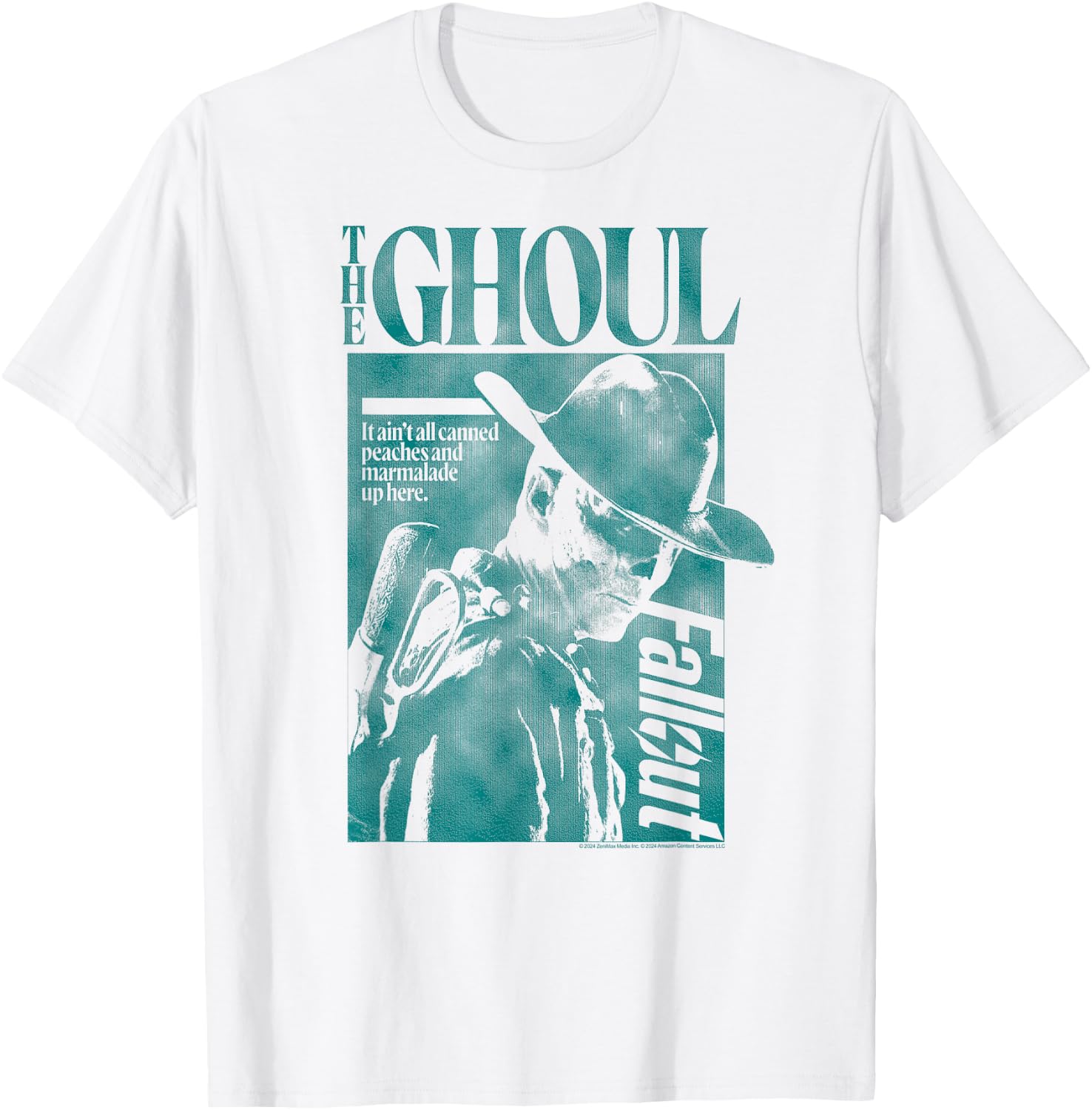 Fallout The Ghoul Modern Collage Teal Photo TV Show T-Shirt