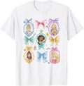 Disney Princess and Bows Watercolor Portraits Collage T-Shirt