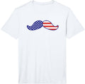 American Flag Mustache USA Patriotic Performance T-Shirt