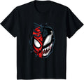 Kids Marvel Spider-Man Classic Venom Peter Parker Split Mask T-Shirt