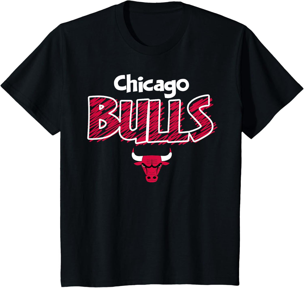 Kids NBA - Chicago Bulls Team Scribble Youth T-Shirt