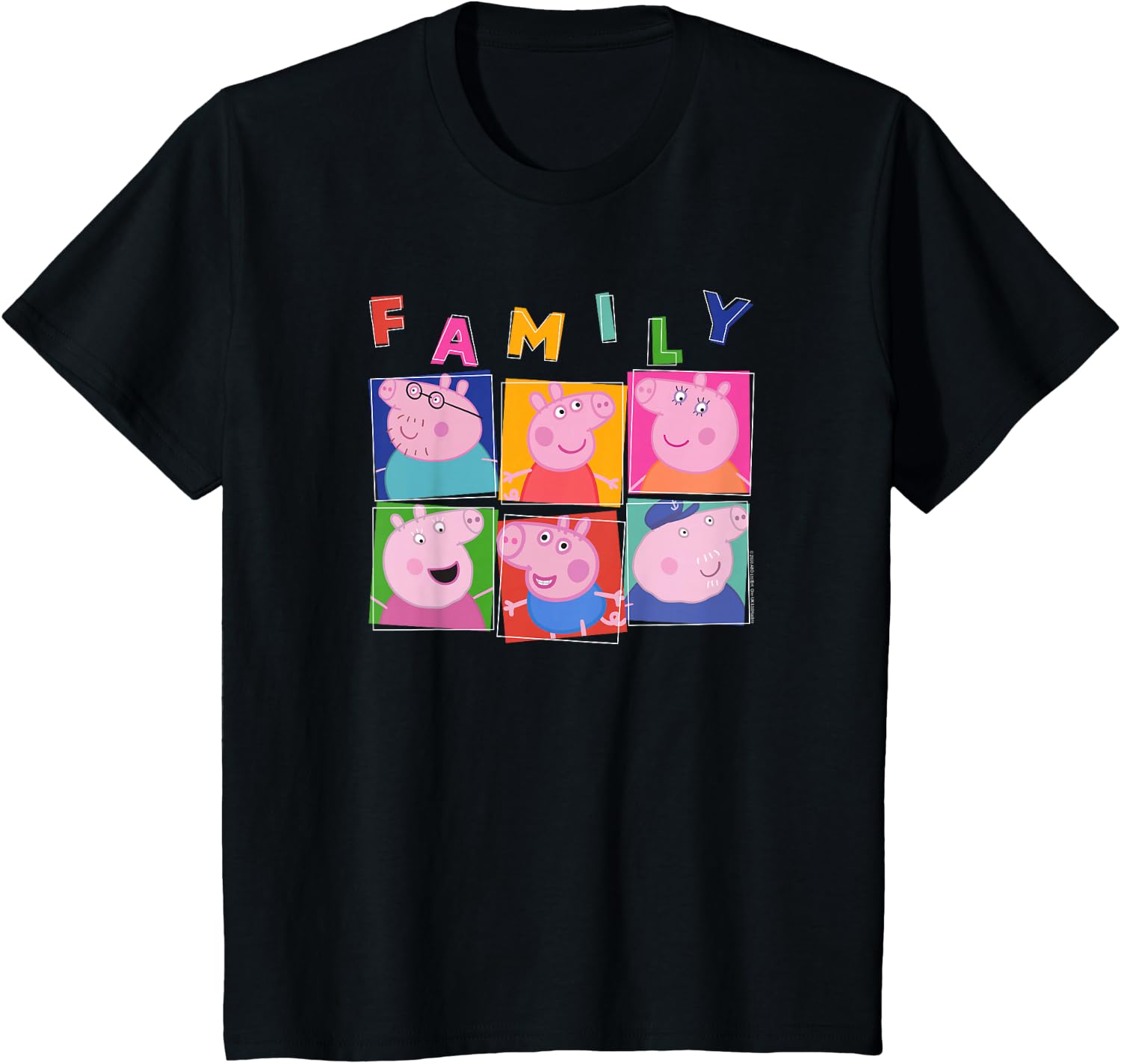 Peppa Pig Family Portrait Panels T-Shirt