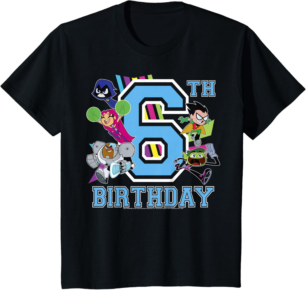 Kids DC Comics Teen Titans Go! 6th Birthday T-Shirt