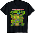 Teenage Mutant Ninja Turtles Distressed TMNT Group with Donny in Manhole T-Shirt