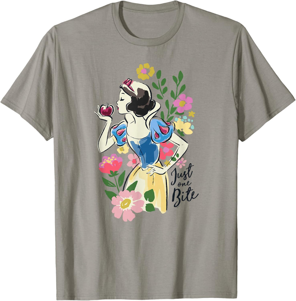 Disney Princess Snow White Just One Bite Floral T-Shirt Small