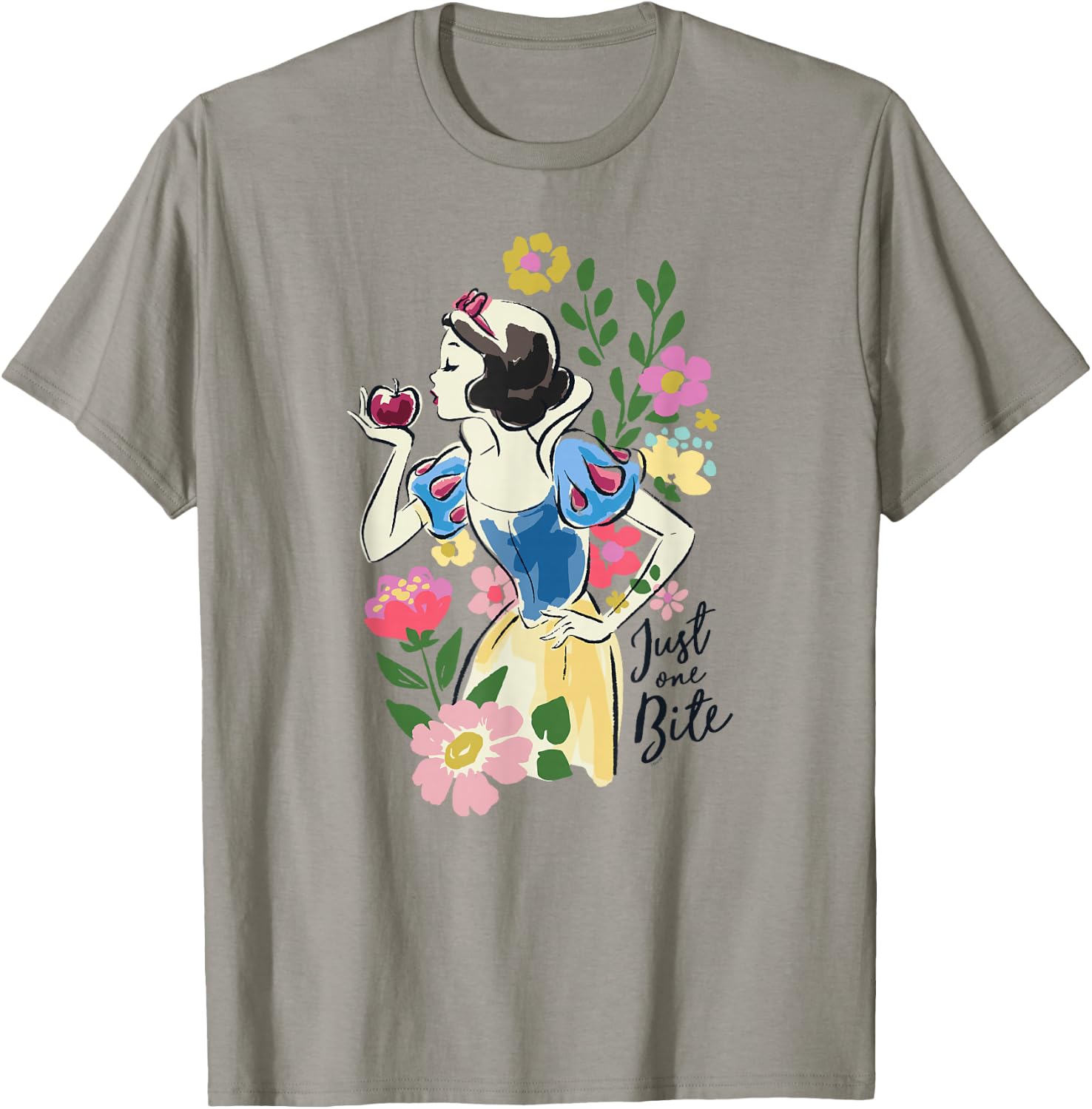 Disney Princess Snow White Just One Bite Floral T-Shirt Small