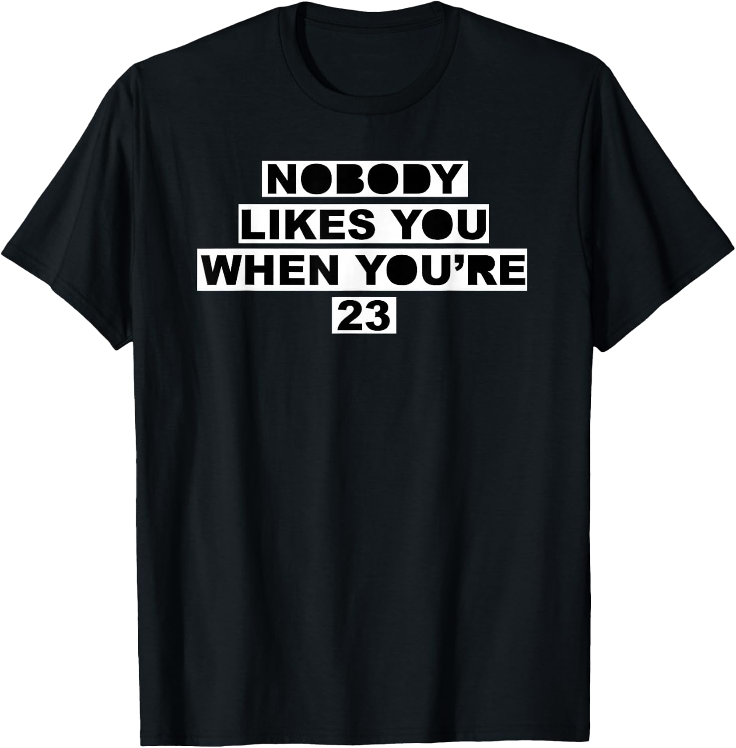 Nobody Likes You When You're 23 | Funny Birthday T-Shirt T-Shirt