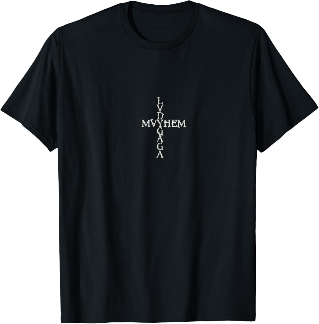 Official Lady Gaga Mayhem Cross T-Shirt Tee for Men Women and Kids