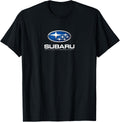 Subaru Modern Blue Stars Logo White Text Car Brand T-Shirt