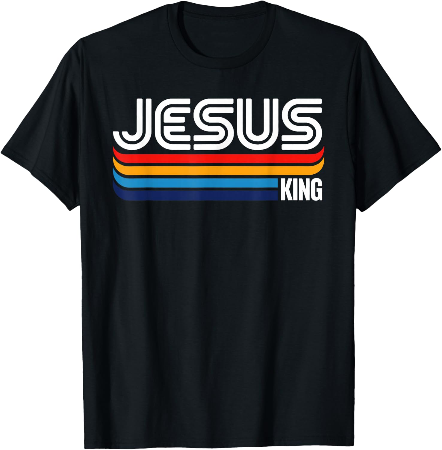 Jesus King Retro Vintage Design Christian T-Shirt for Men and Women Tees